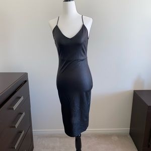 FAUX LEATHER DRESS